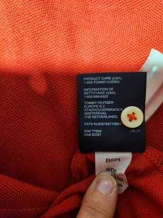 Polo Tommy Hilfiger rojo hombre