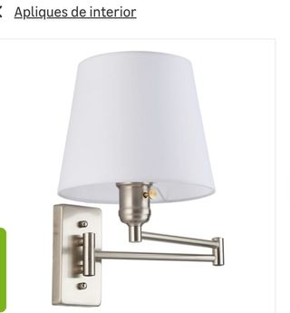 Aplique pared Ler - Cromo, pantalla blanca