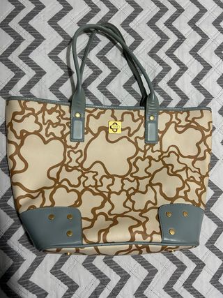Bolso Tous beige y azul