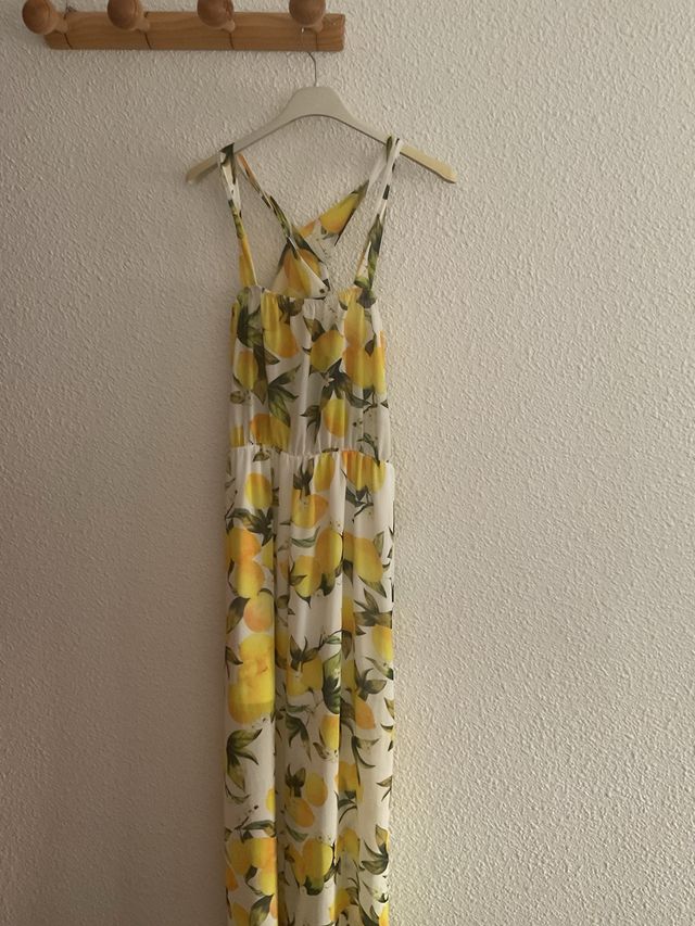 Vestido largo limones amarillos