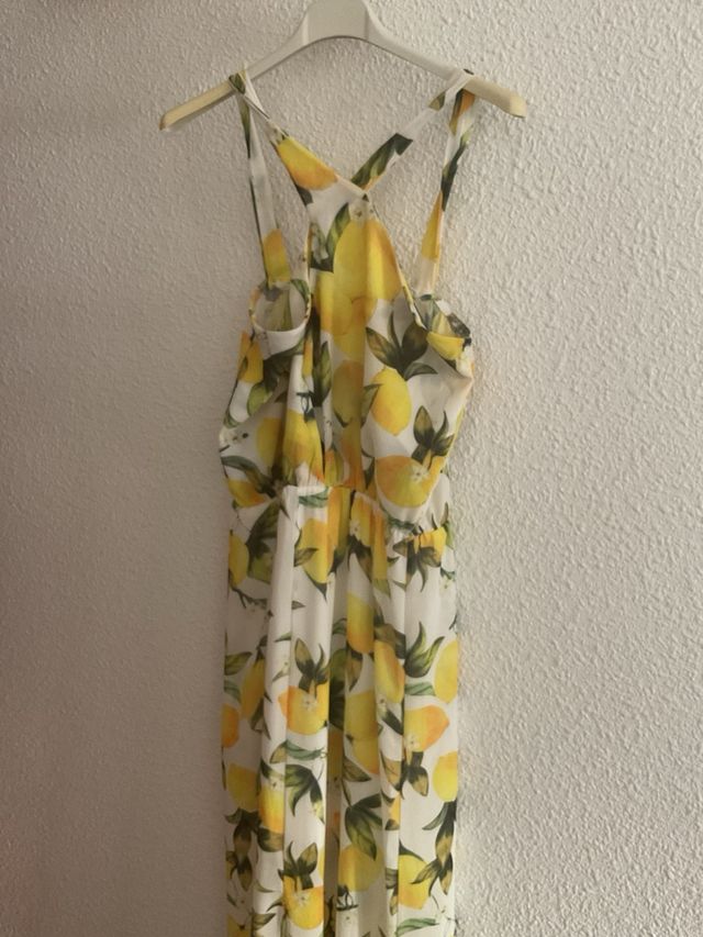 Vestido largo limones amarillos