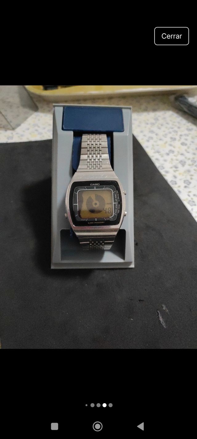 Reloj vintage Casio A203, 103 cronógrafo