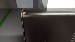 Cabecero cama marrón piel sintética