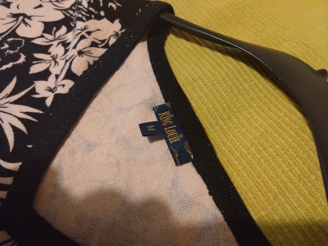 Jersey King Louie M, manga corta,Beige/Negro