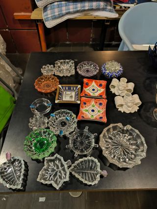 Ceniceros y candelabros vintage