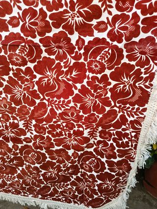 Colcha vintage roja y blanca. Sin estrenar 