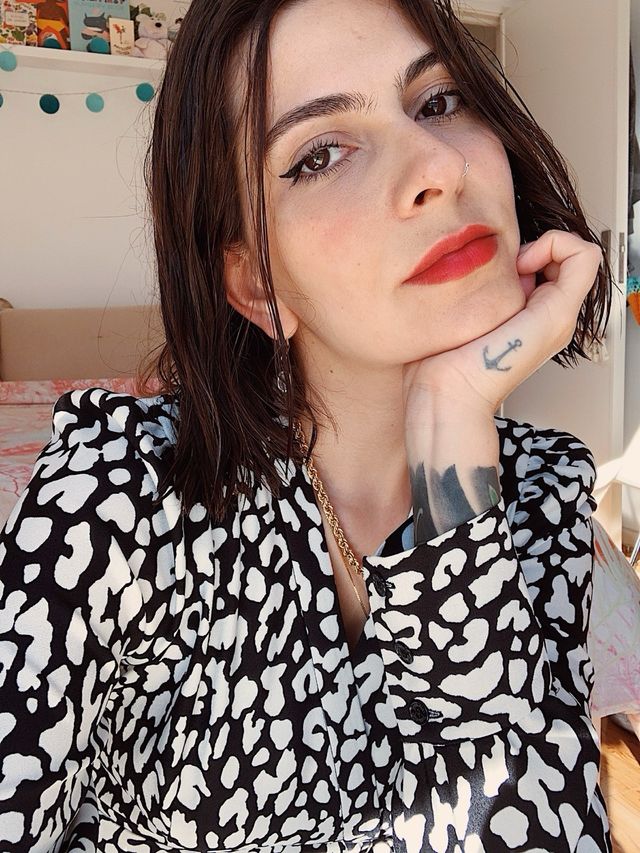 Vestido midi Calvin Klein tamanho S preto & branco