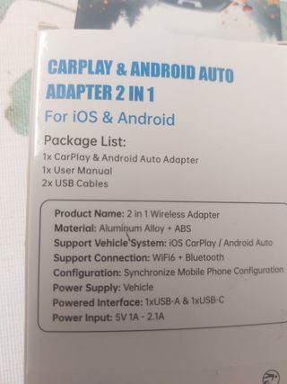 Carplay sin usar.
Nuevo
