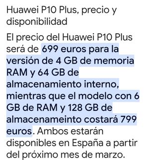 Huawei P10 Plus - telefono nero