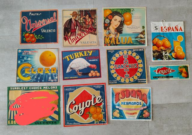 Altre vecchie etichette arancioni