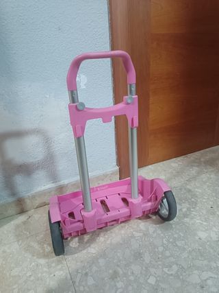 Carrito mochila escolar rosa