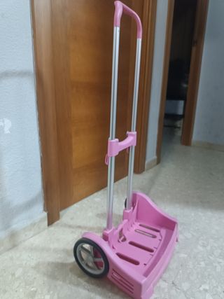 Carrito mochila escolar rosa
