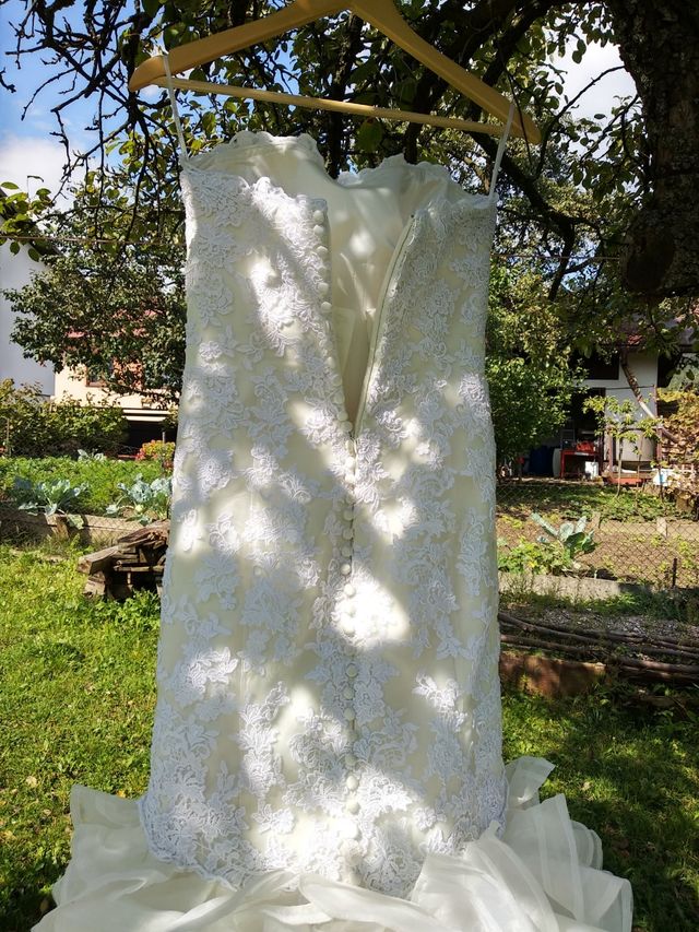 Vestido novia Pronovias blanco negociable