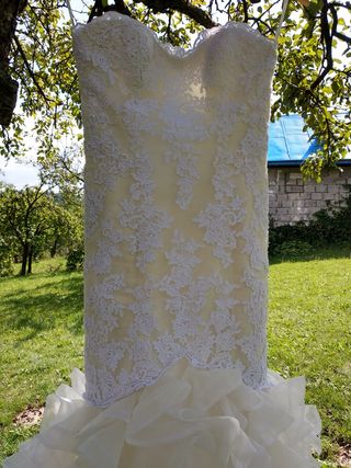 Vestido novia Pronovias blanco negociable