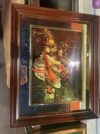 Cuadro antiguo con langosta