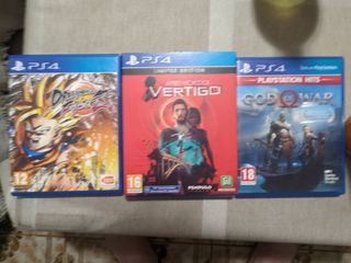 3 Juegos PS4: Dragon Ball, God of War, Vertigo