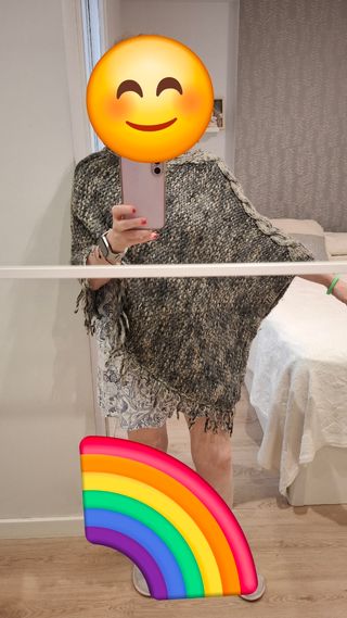Poncho lana - asimétrico