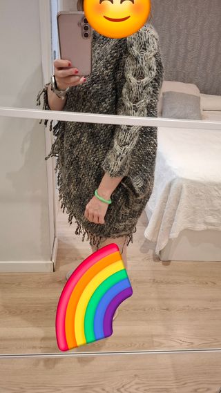 Poncho lana - asimétrico