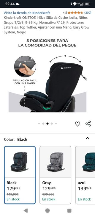 Kinderkraft Oneto3 i-Size Silla Coche