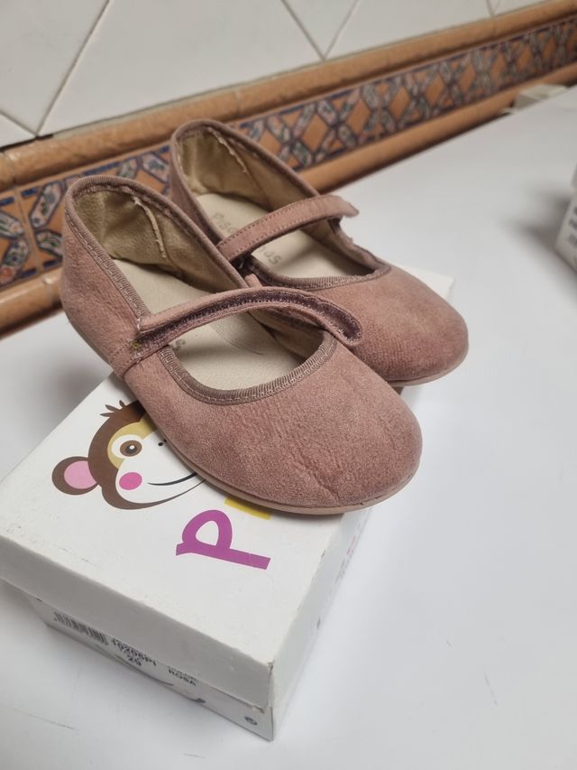 Pisamonas 3 pares Zapatos niña  rojos, rosa y gris