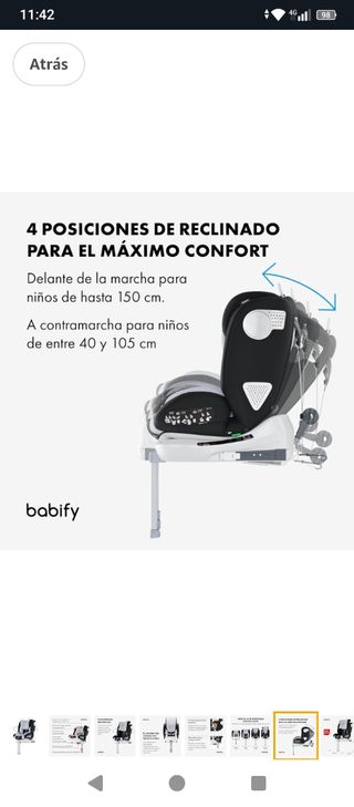 Silla Babify 360º Giratoria Grupo 0-3 soporte legs