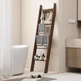 NUEVA Estantería Escalera de Bambú - Baño
