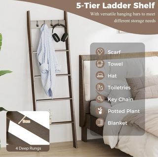 NUEVA Estantería Escalera de Bambú - Baño