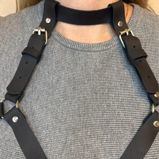 Cinturón cuero negro - arnés