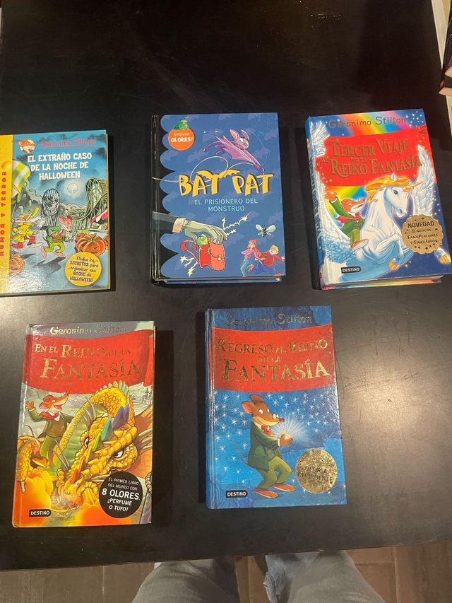 Lote libros Gerónimo Stilton y bar pat