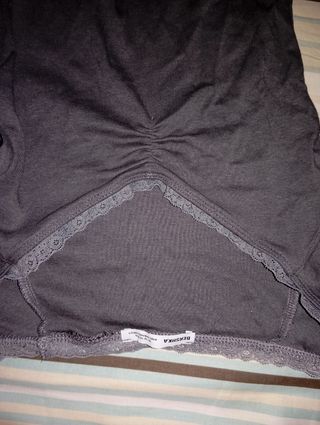 Top gris Bershka manga larga