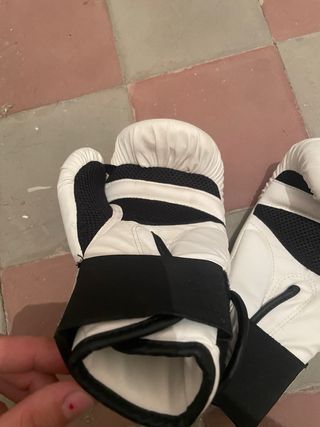 Guantes boxeo blancos Domyos