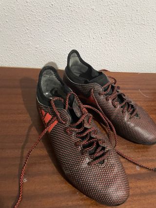 Botas fútbol Adidas - rojas y negras