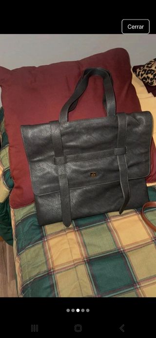 Bolso negro cuero