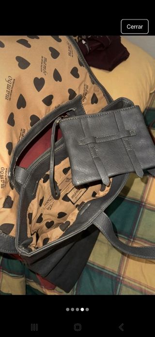 Bolso negro cuero