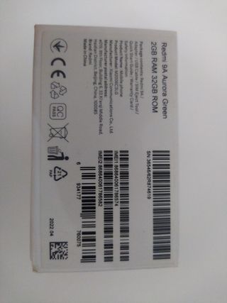 
Redmi 9A 32GB Verde