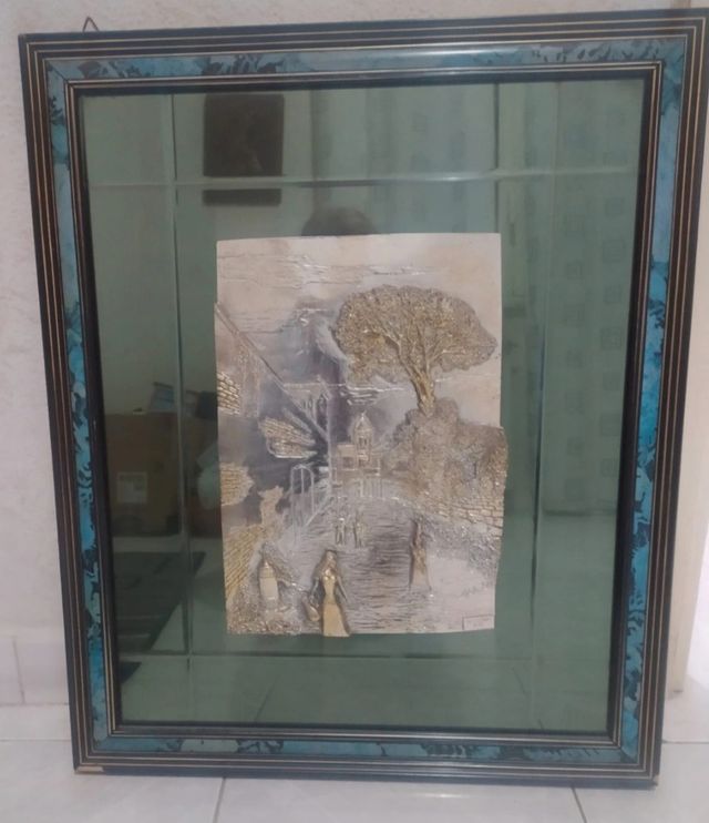 Quadro vintage oro argento