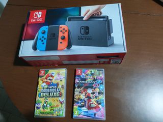 Nintendo Switch + 2 giochi Mario kart 8 e Mario De