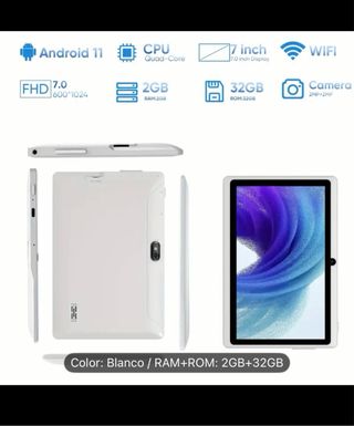 Tablet Android 11 Blanca 2GB+32GB