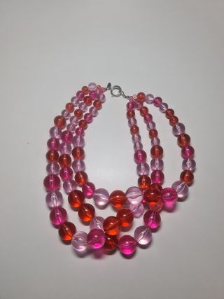 Collar Zara - Rojo y Rosa