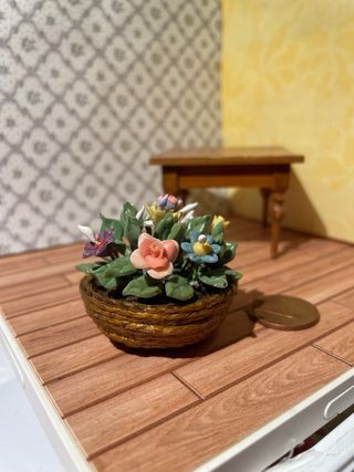 Mini Cesto Fiori Dollhouse