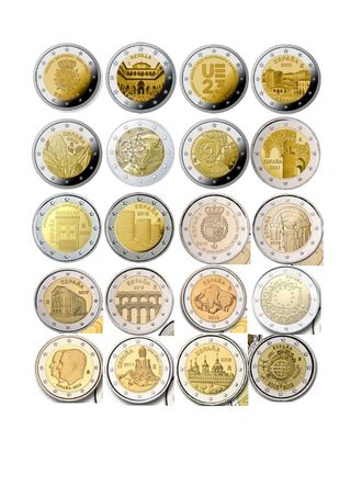 Lote completo monedas 2€ CC España 2005-2025 27ud