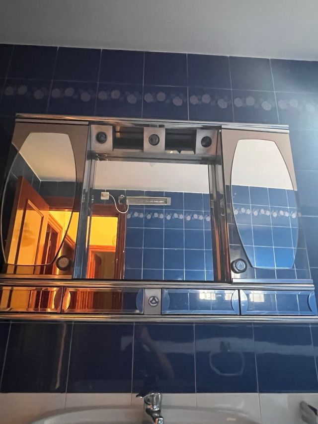 Mueble baño vintage azul