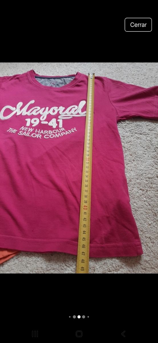 2 camisetas Mayoral 8 años 100% algodón
