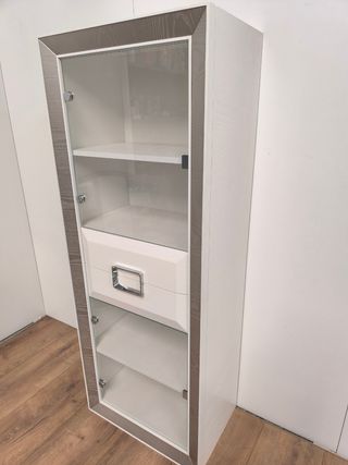 MUEBLE COMEDOR SALON VITRINA BRANCO DE MADERA