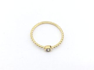 anillo oro 18k con piedra con circonita