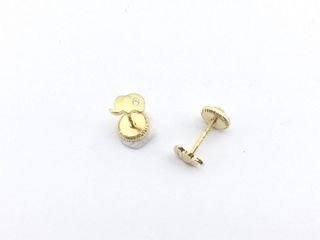 pendientes oro 18k con piedra