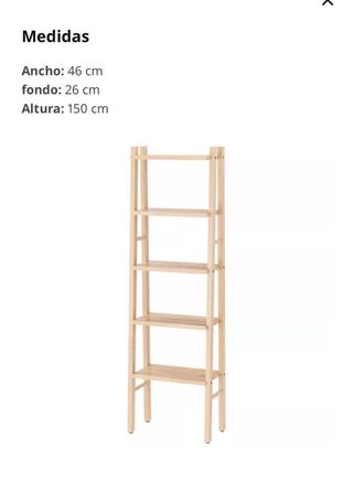 ESTANTERIA ABEDUL 46-150cm  VILTO IKEA 