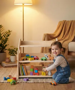 Scaffale Montessori Libreria per bambini in legno