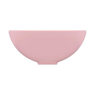 vidaXL Lavabo de lujo redondo cerámica rosa mate