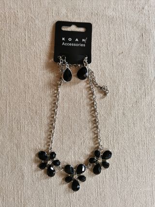 Collana e orecchini Koan neri